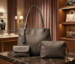 Fortify Style Women's Combo Handbag Set Of 3 (Purse, Shoulder Bag, Clutch) (Tan) (DualTan_Tan_bzr) - Image 3