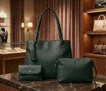 Fortify Style Women's Combo Handbag Set Of 3 (Purse, Shoulder Bag, Clutch) (Tan) (DualTan_Tan_bzr) - Image 6