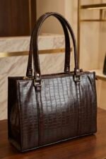 Tote Bag for Woman - PU Leather Stylish Large Office Women Handbags with Zip Closure | Structured Hand Bags for Women Stylish for Work, College & Daily - Image 2