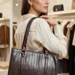 Tote Bag for Woman - PU Leather Stylish Large Office Women Handbags with Zip Closure | Structured Hand Bags for Women Stylish for Work, College & Daily